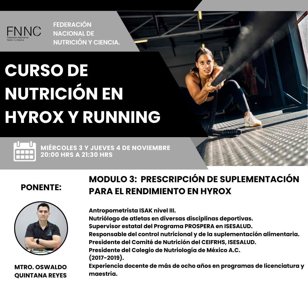 Curso de Nutrición en HYROX y Running