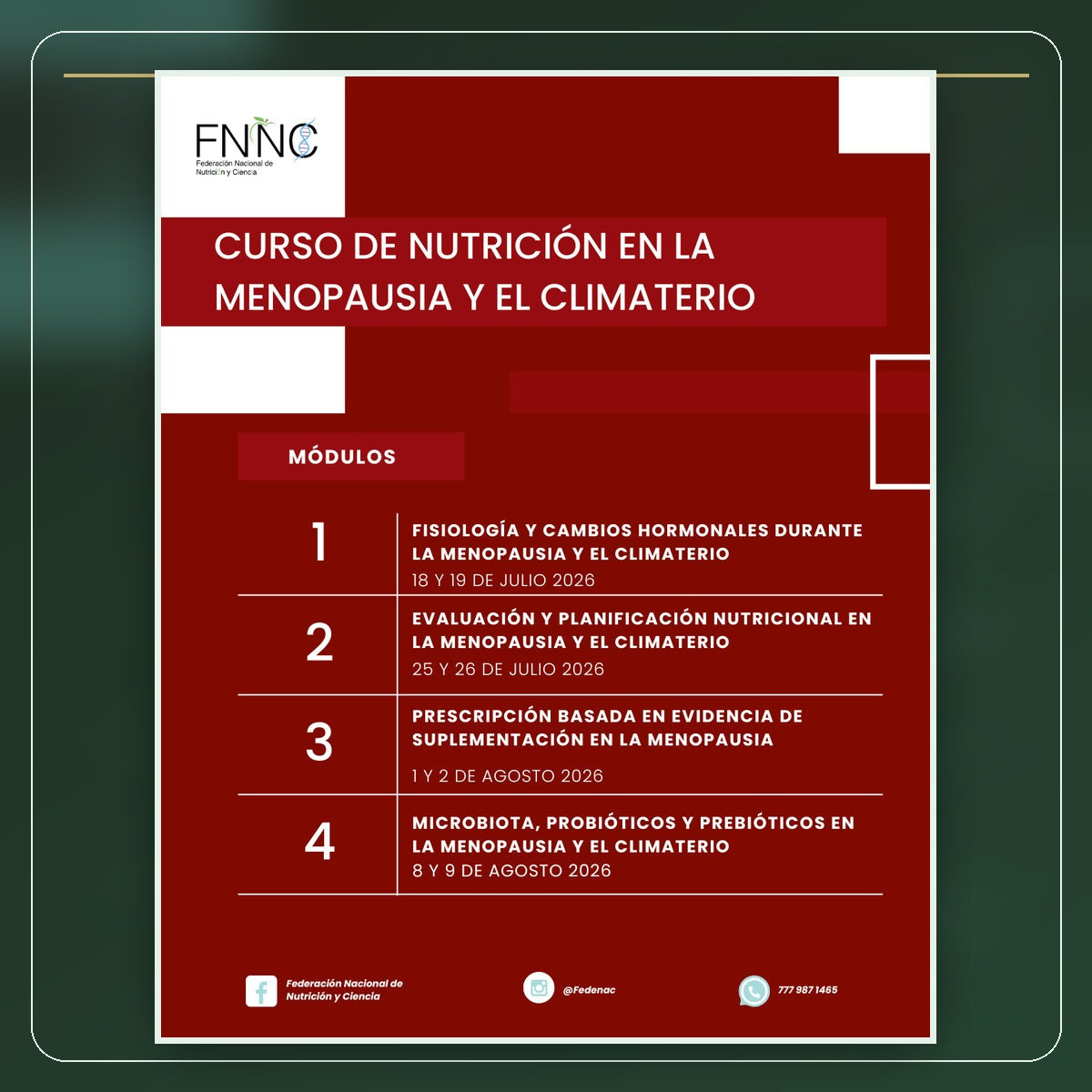 Temario Curso de Nutricion en la Menopausia y el Climaterio