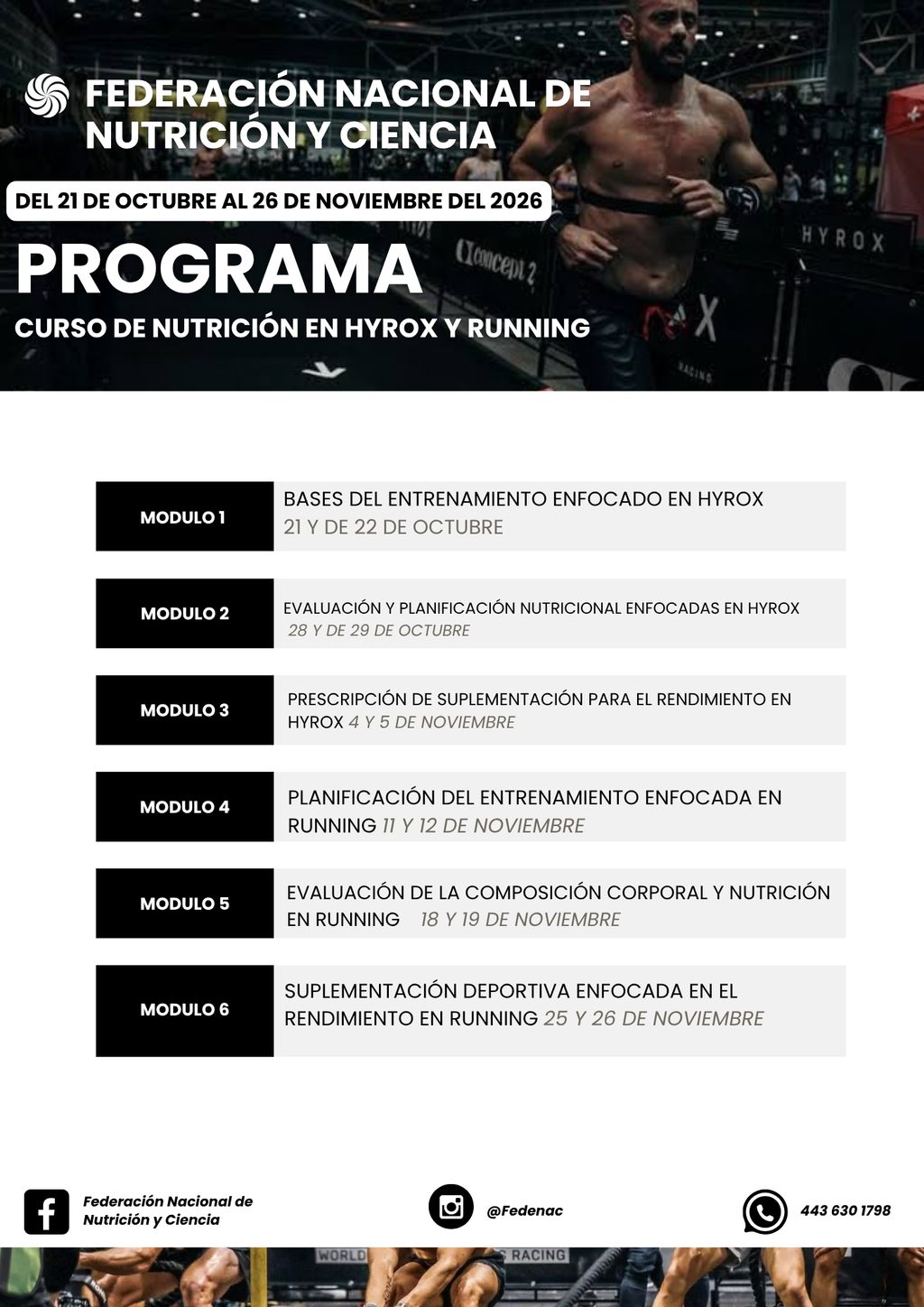 Curso de Nutrición en HYROX y Running