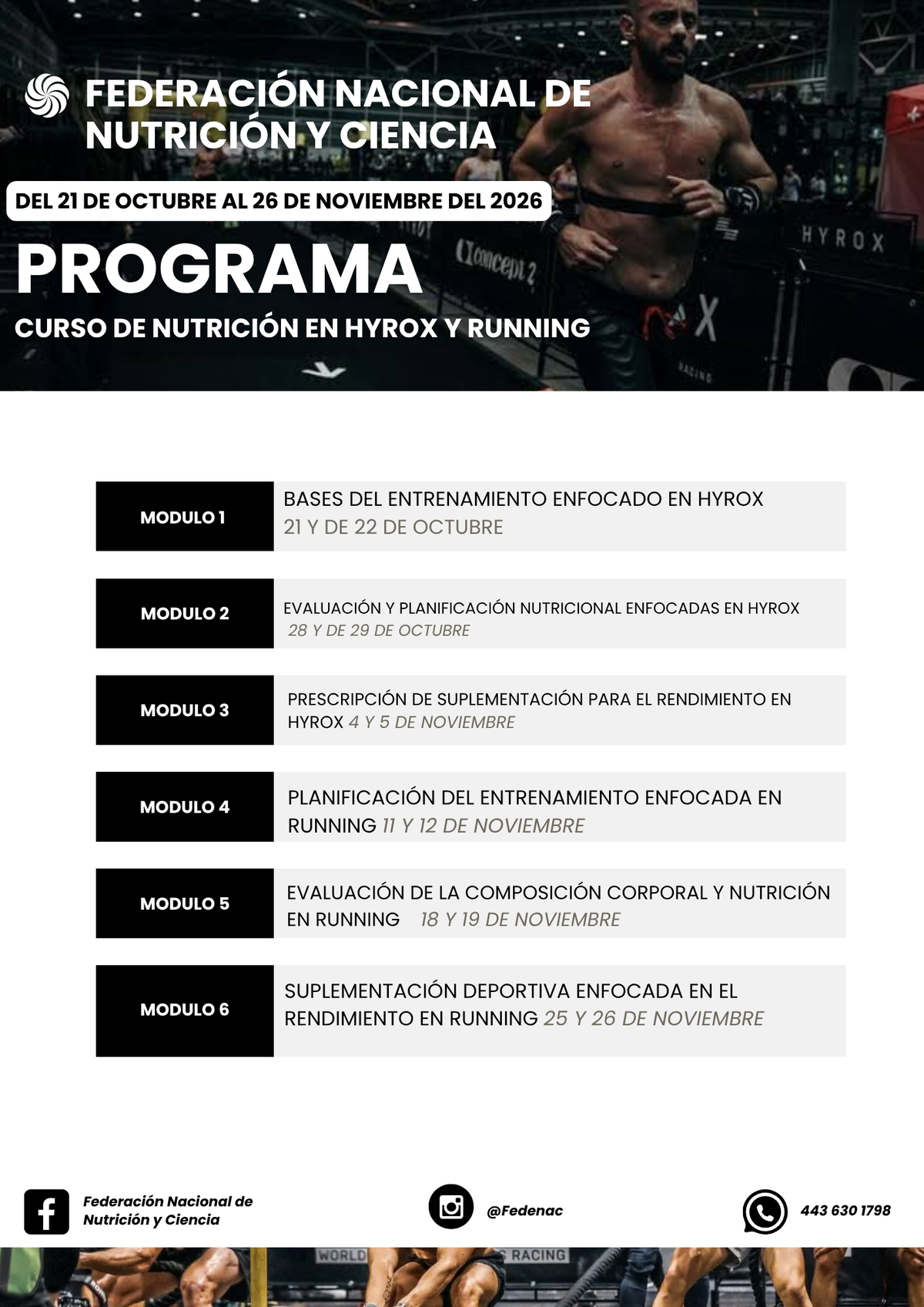 Curso de Nutrición en HYROX y Running
