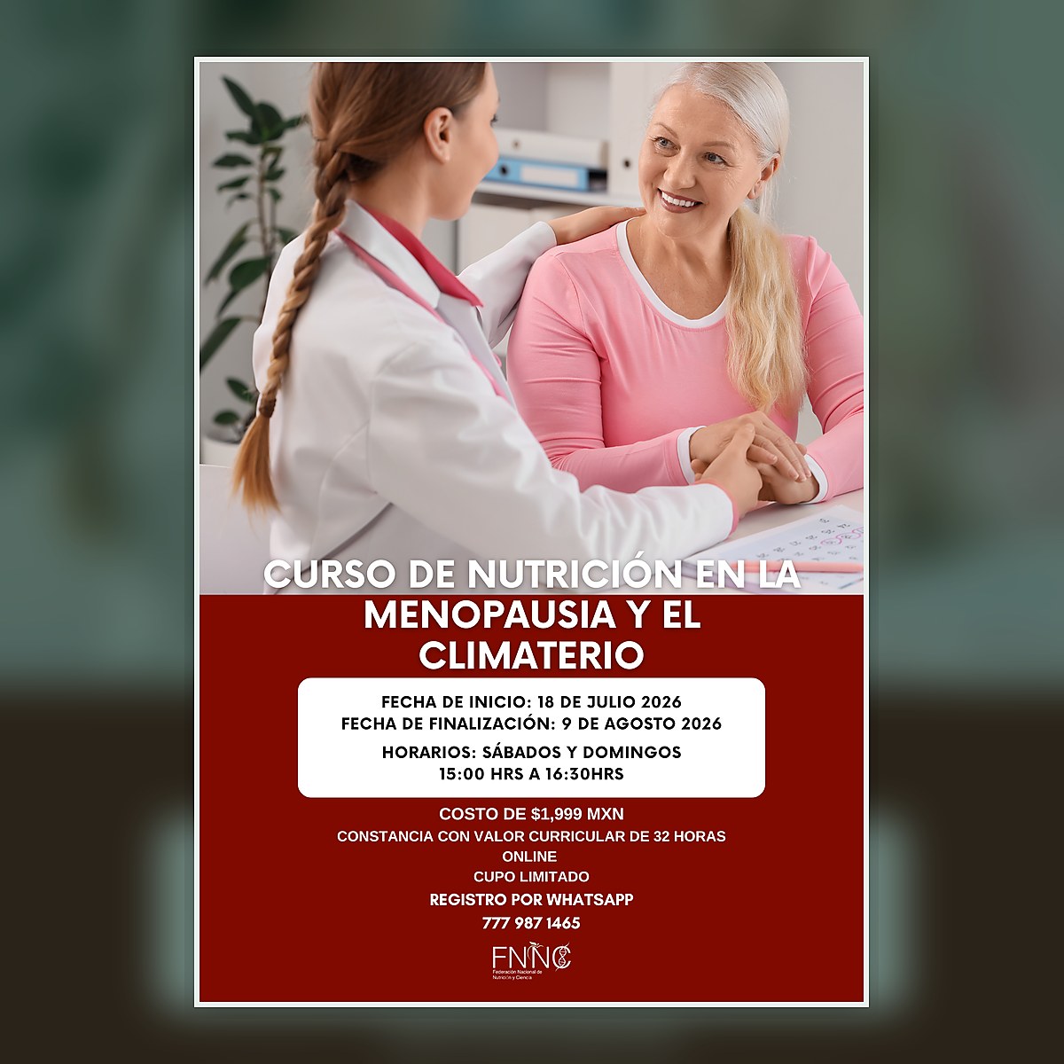 Curso de Nutricion en la Menopausia y el Climaterio