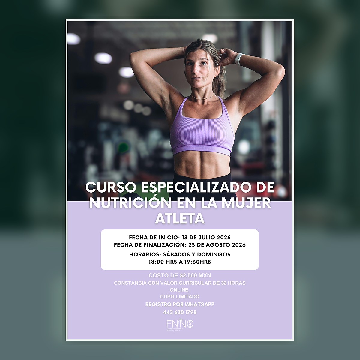 Curso Especializado de Nutricion en la Mujer Atleta